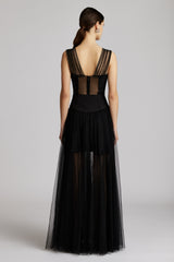 BUSTIER TULLE GOWN