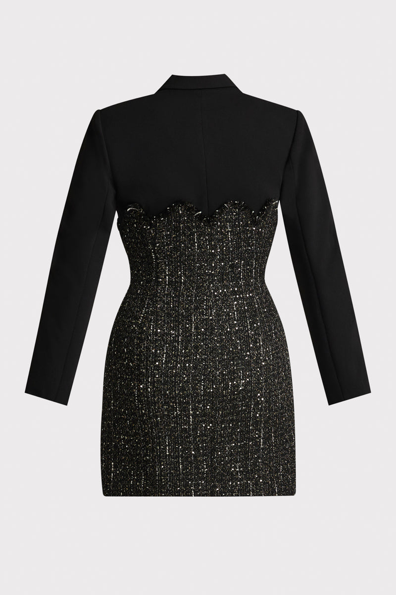 TWEED BLAZER CORSET DRESS