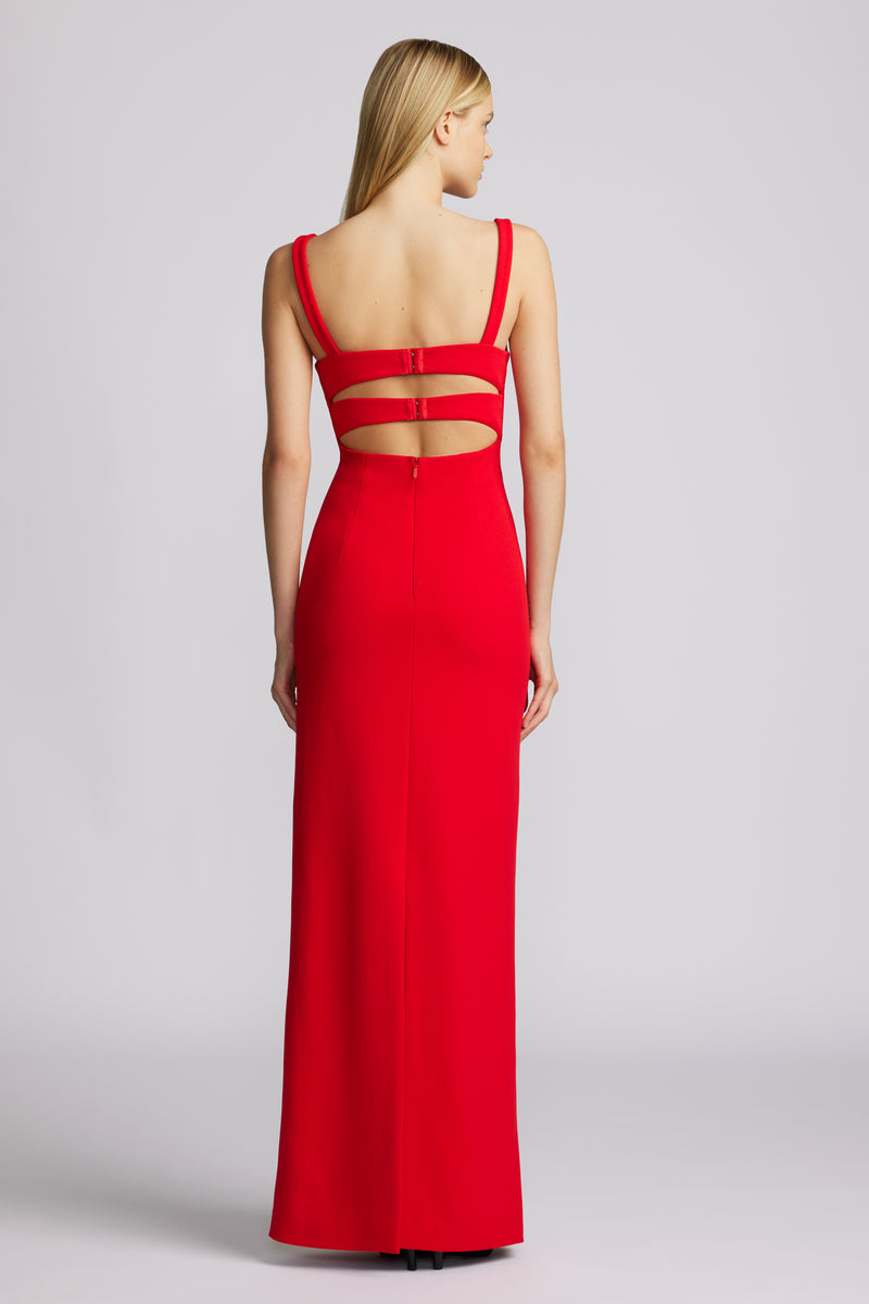 CREPE BUSTIER GOWN