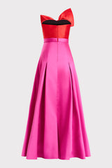 BOW TOP MIKADO GOWN