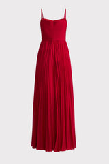 PLEATED CLASSIC CHIFFON GOWN