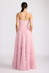 ROSE APPLIQUE TULLE GOWN