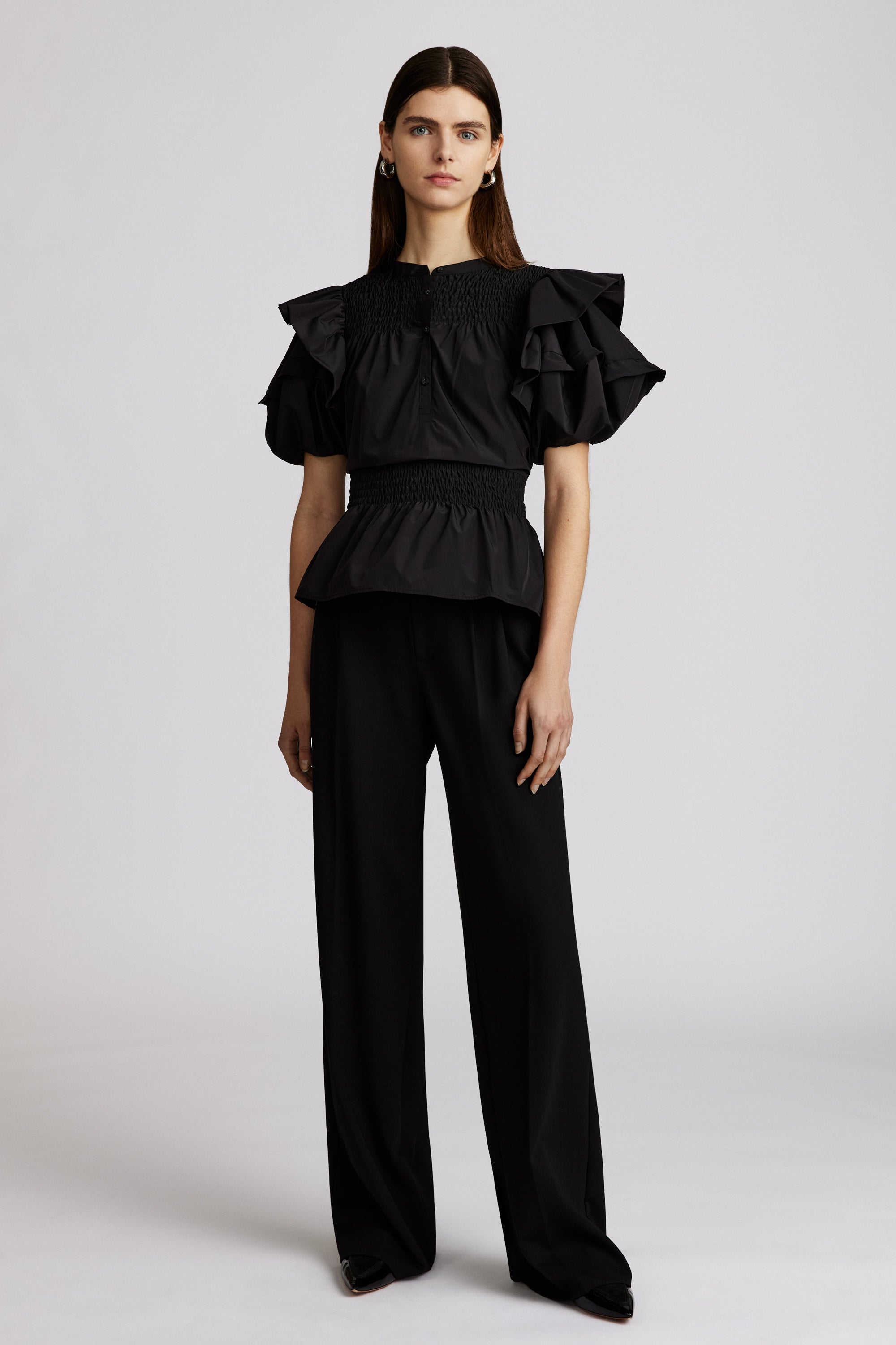 PUFF SLEEVE TAFFETA TOP – ZAC POSEN