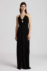 RUCHED MATTE JERSEY GOWN