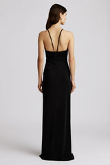 RUCHED MATTE JERSEY GOWN