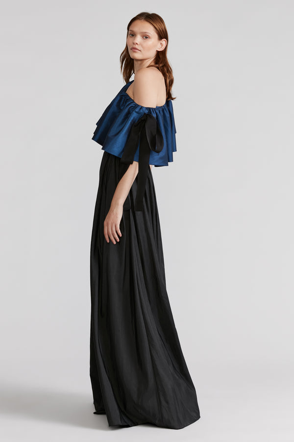 TAFFETA ONE SHOULDER GOWN