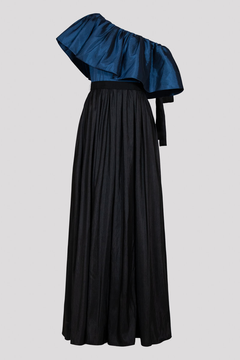 TAFFETA ONE SHOULDER GOWN