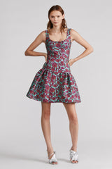 JACQUARD COCKTAIL DRESS